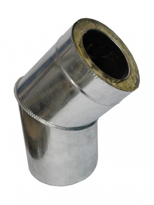 Сэндвич отвод 45&deg; 180/260 (нерж 1 / цинк 0,5)